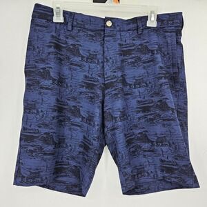 Peter Millar Shorts Mens 32 Chino Salem Course Casual Summer Golf Tropical Print